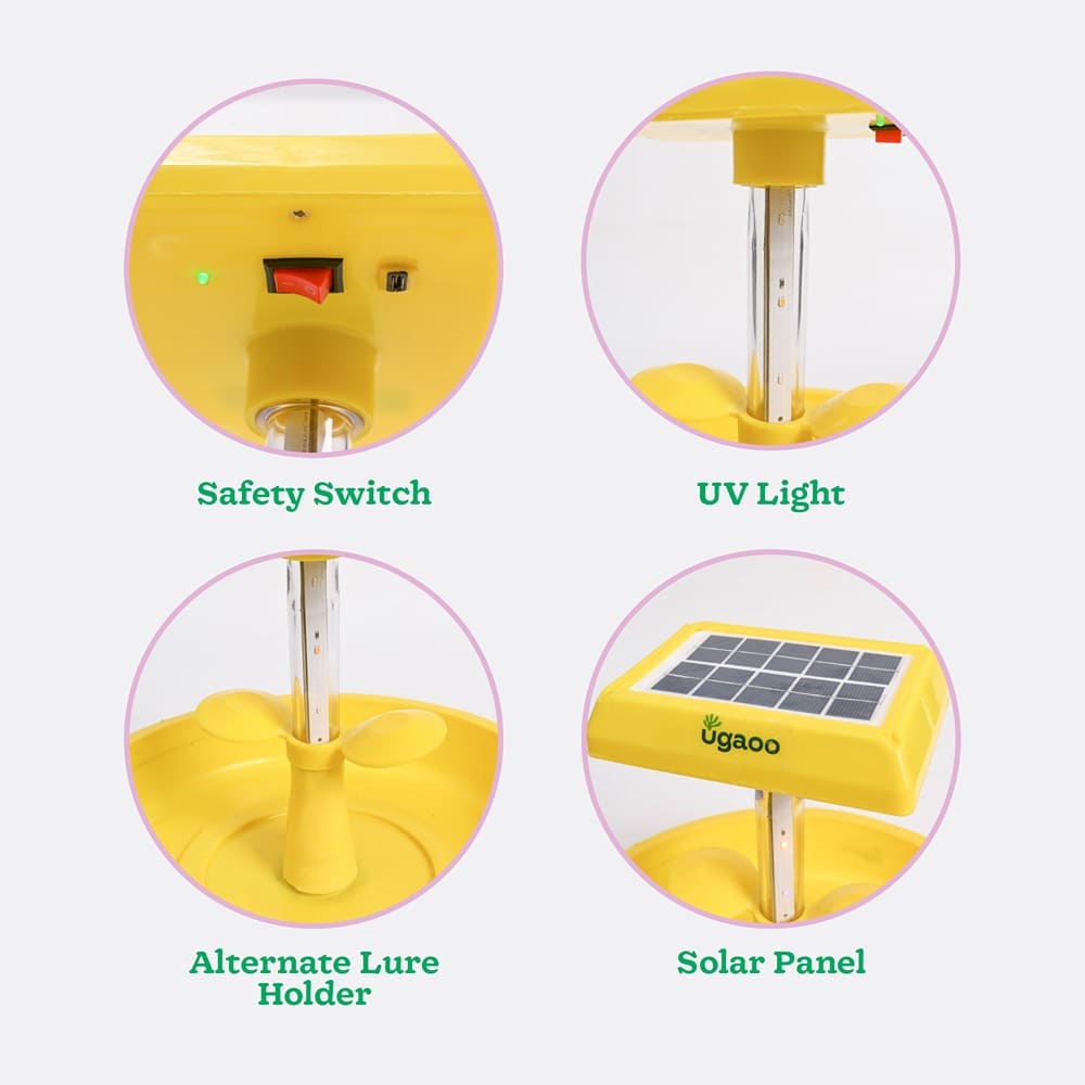 Mini Solar Light Insect Trap, Fly Killer Machine