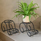 Swirl Decorative Plant stand- Set of 2- Black