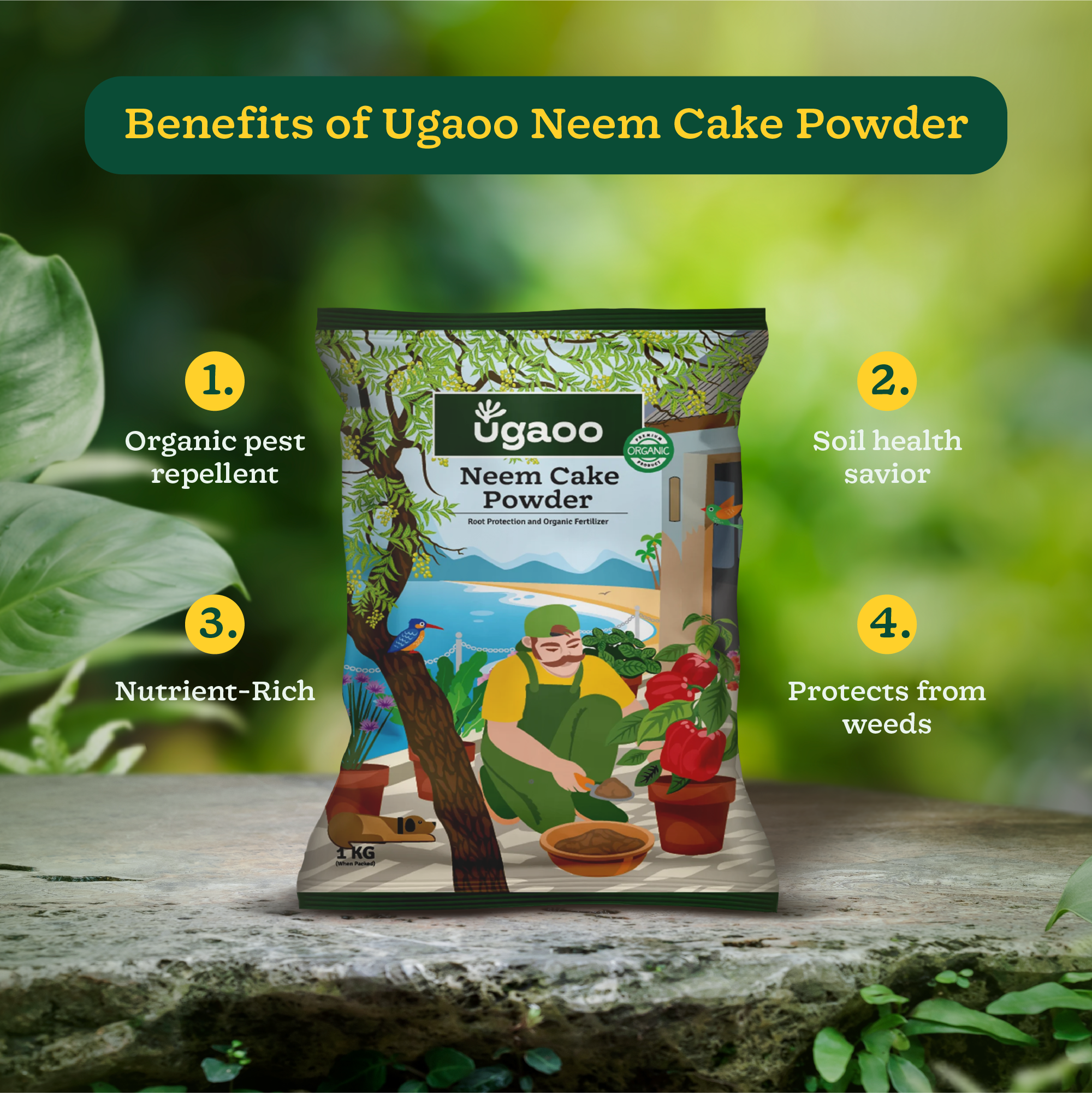 Neem Cake Powder - 1 kg