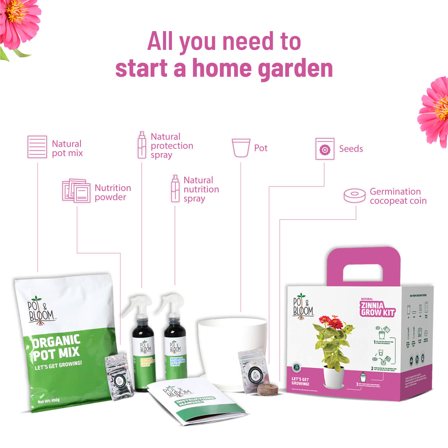 Zinnia Grow Kit