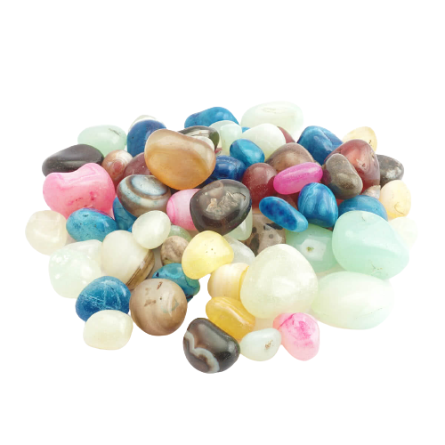 Onyx Mixed Colors Polished Pebbles- 1 Kg