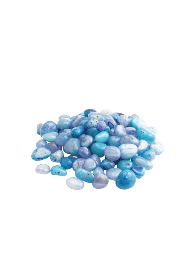 Onyx Sea Blue Polished Pebbles- 1 Kg